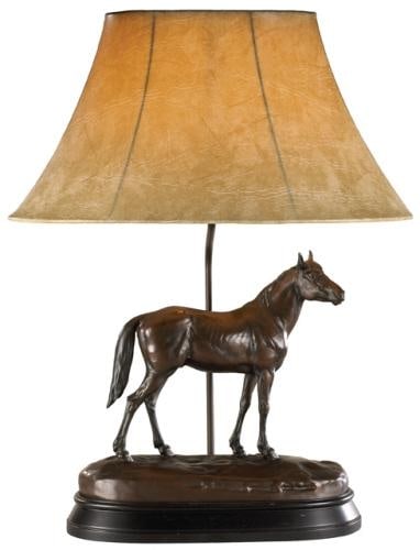 Equestrian Style Horse Sculpture Table Lamp Resin UL Listed 100W: Equestrian Style Horse Sculpture Table Lamp Resin UL Listed 100W This item is made at time of order. Please allow 42 to 70 days for production. Illuminate your space with this stunning Equestrian Styl