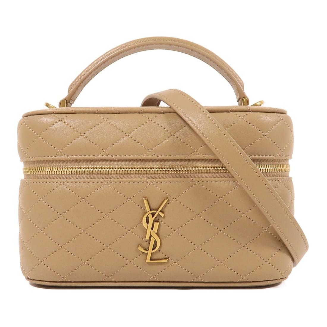 Yves Saint Laurent Gaby 2 Way Shoulder Bag Calfskin Beige (1 of 14)