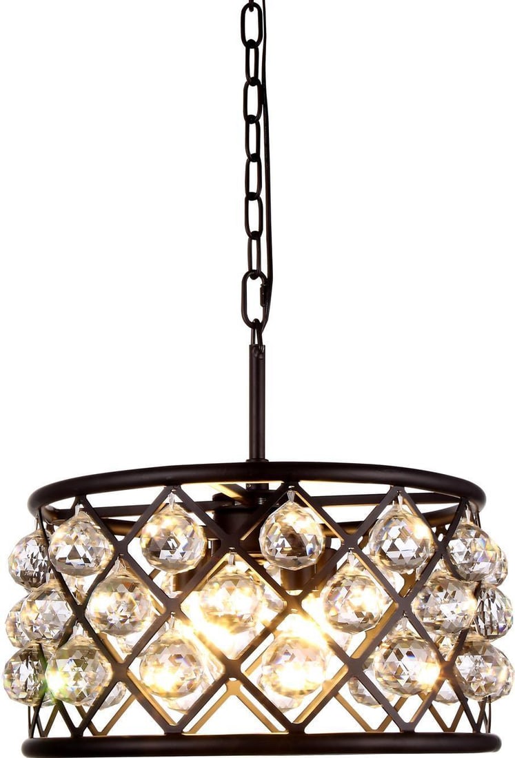 Madison Crystal Pendant Light Victorian Style Polished Nickel 9H 16W 16D (1 of 1)