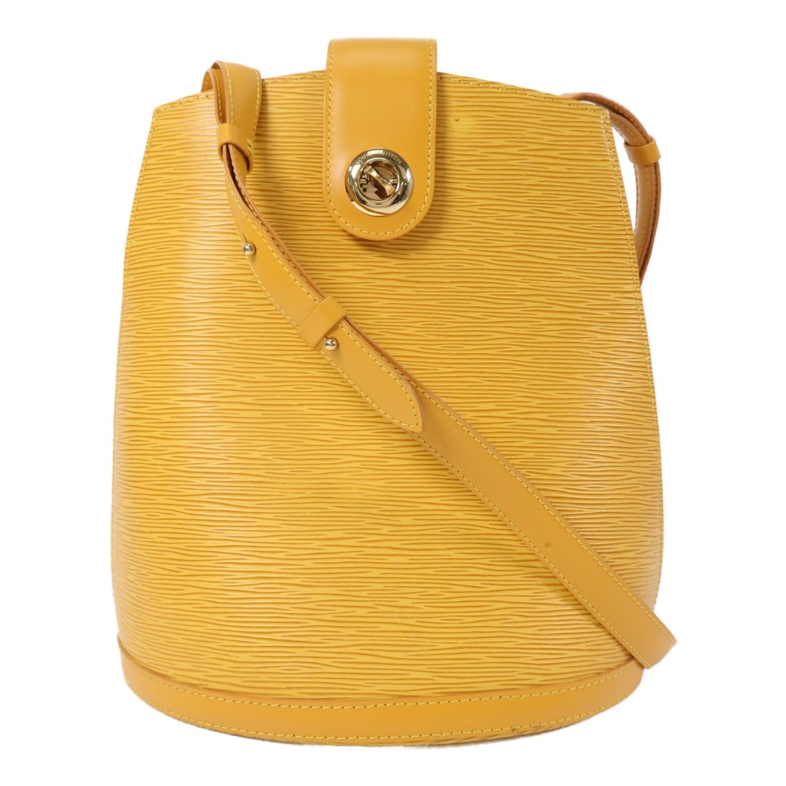 Louis Vuitton Cluny Epi Leather Yellow Shoulder Bag Gold Hardware M52259: Louis Vuitton Cluny Epi Leather Yellow Shoulder Bag Gold Hardware M52259 This Louis Vuitton Cluny shoulder bag is crafted from yellow Epi leather with a structured silhouette. Designed for women, it f