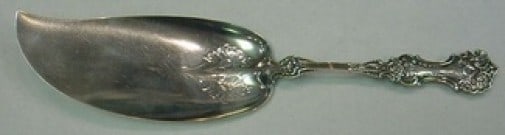 Whiting Pompadour Sterling Silver Fish Server 9 3/4 Inch Monogrammed (1 of 2)