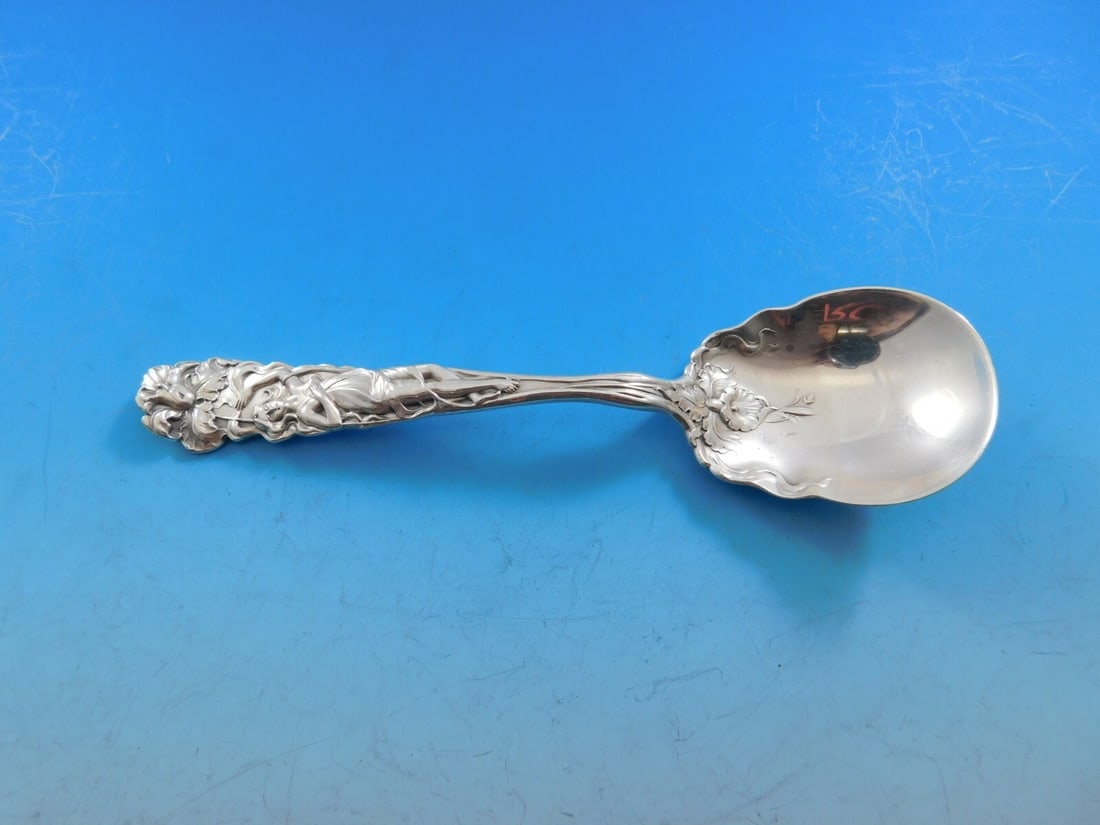 Alvin Raphael Vintage Sterling Silver Sugar Spoon 6 Inch Art Nouveau (1 of 4)
