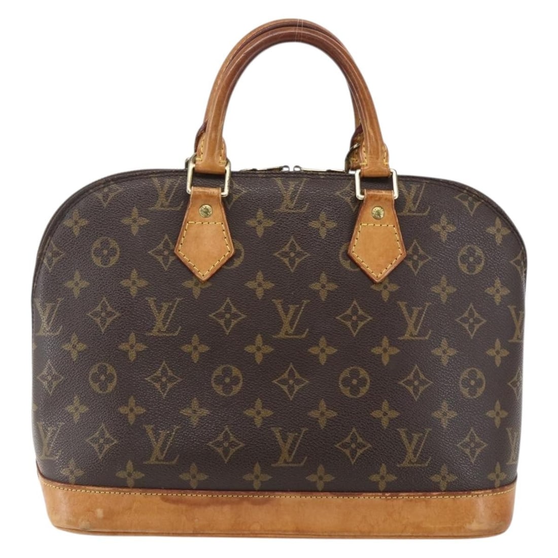 Alma Satchel in Monogram Canvas by Louis Vuitton France: Alma Satchel in Monogram Canvas by Louis Vuitton France The Louis Vuitton Alma handbag features the iconic Monogram canvas in brown and is designed for women. This bag is crafted in France and offers