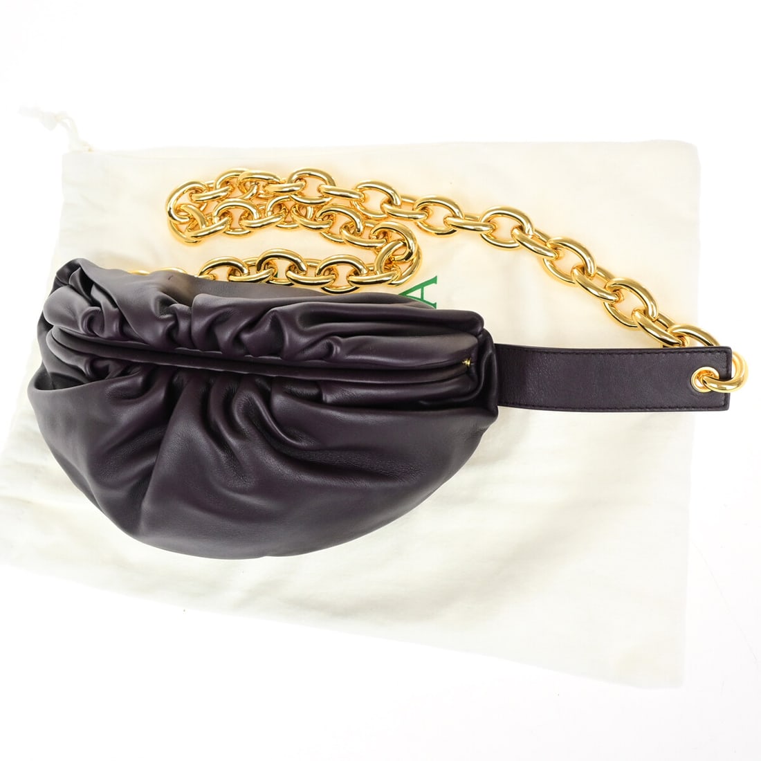 Bottega Veneta Burgundy Leather The Chain Pouch Bag (1 of 18)