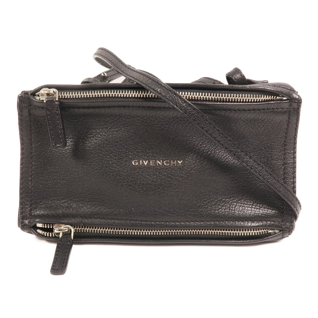 Givenchy Pandora Mini Black Calfskin Leather Small Shoulder Bag SHW (1 of 15)