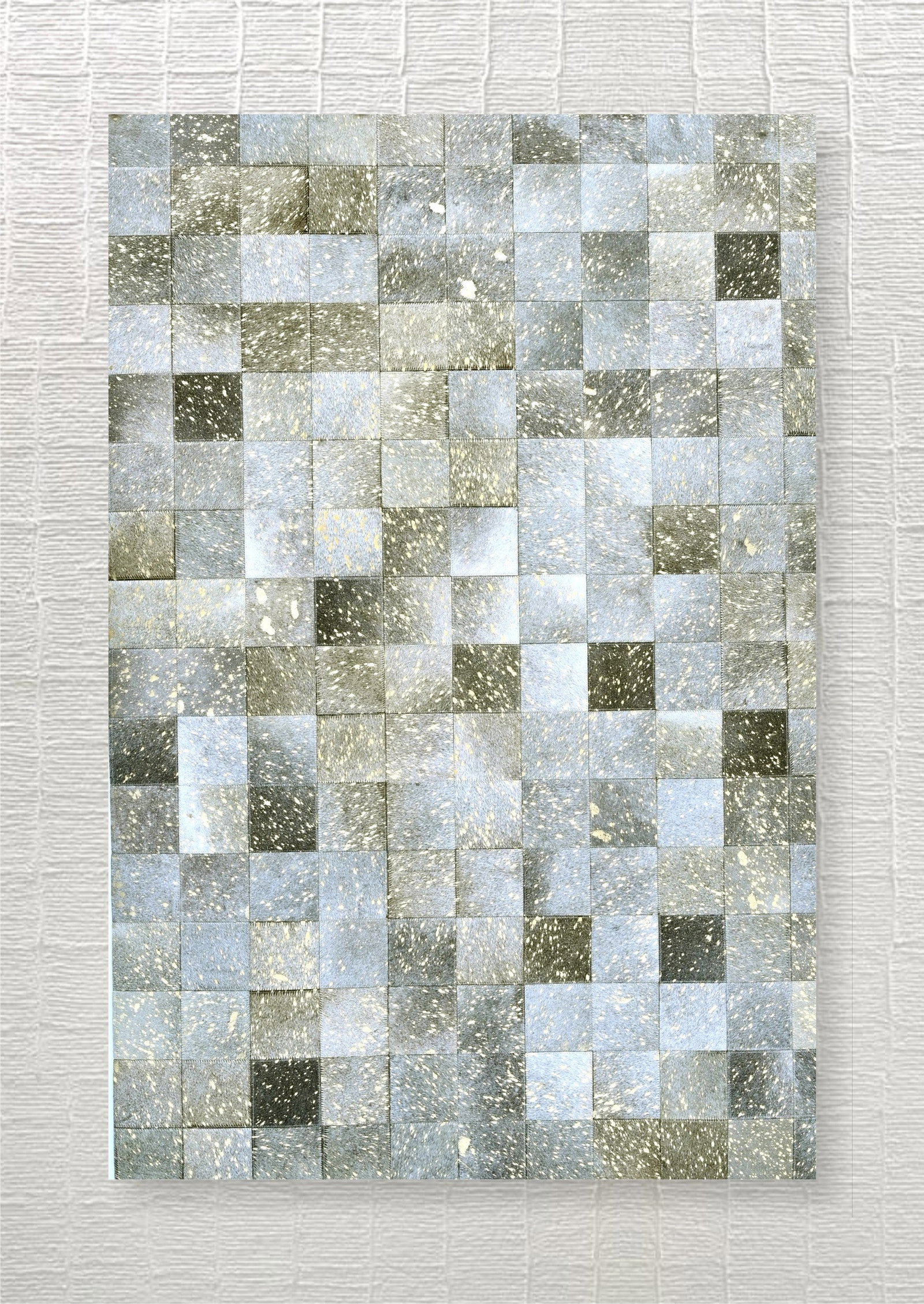 Handcrafted Genuine Cowhide Leather Plaid Area Rug 3ft x 5ft Earth Tone: Handcrafted Genuine Cowhide Leather Plaid Area Rug 3ft x 5ft Earth Tone Free continental US Shipping This area rug features a hand-woven plaid design crafted from 100% genuine cowhide leather in a ric