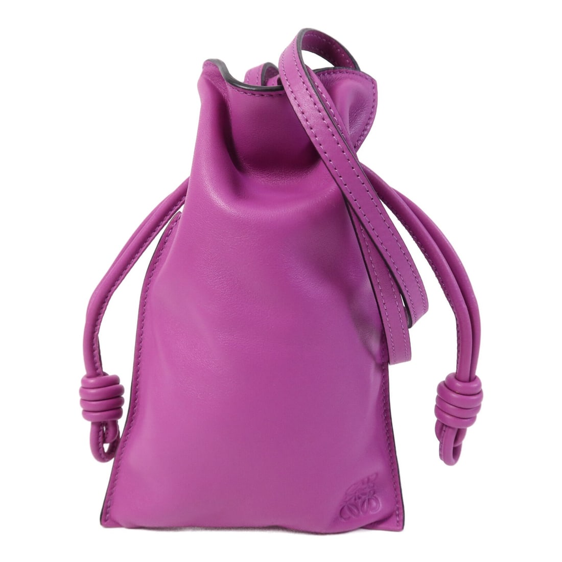 Loewe Flamenco Pocket Purple Lambskin Leather Women's Shoulder Bag (1 of 14)