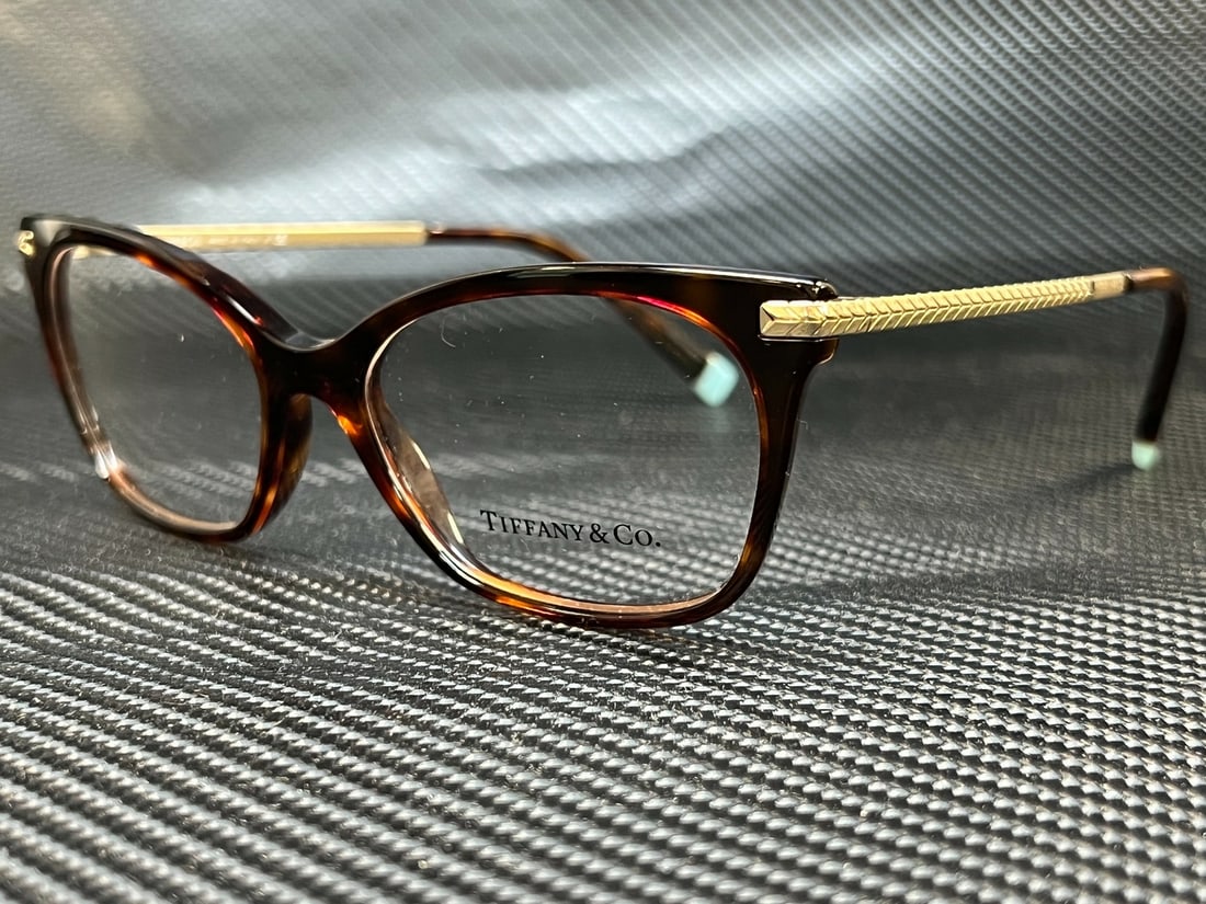 Tiffany TF2194 8002 Havana Gold Women's Square Eyeglasses with Demo Lens (1 of 4)