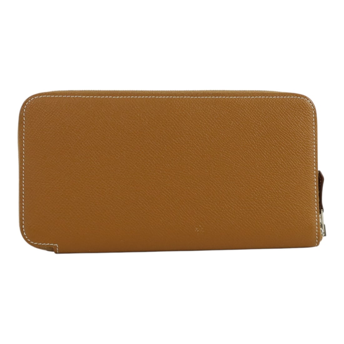 Hermes Epsom Leather Long Wallet Brown PHW Silk Interior France (1 of 18)