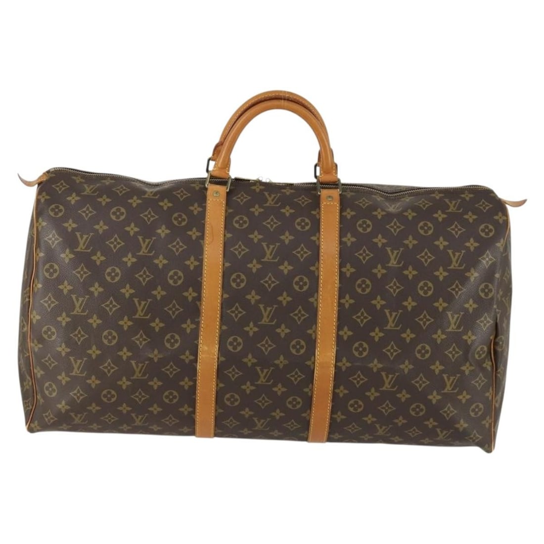 Louis Vuitton Keepall Monogram Canvas Travel Duffle Bag 60cm: Louis Vuitton Keepall Monogram Canvas Travel Duffle Bag 60cm The Louis Vuitton Keepall Bag features the iconic monogram canvas and is designed for unisex use. This spacious travel bag comes in brown c