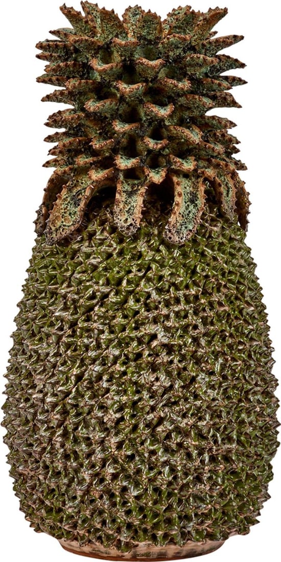 Handmade Thai Ceramic Pineapple Vase 23H x 12W x 12D (1 of 1)