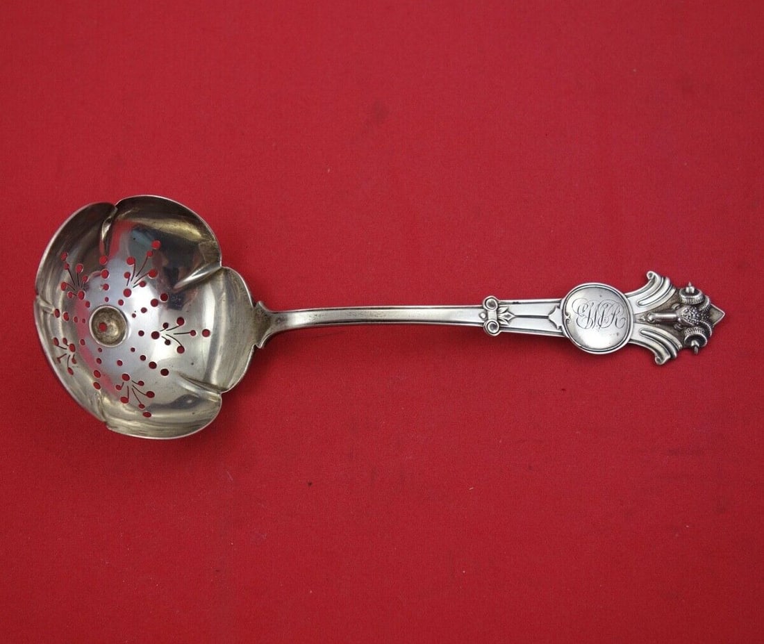 Wendt Rams Head Sterling Silver Sugar Sifter 6.75 inches (1 of 2)