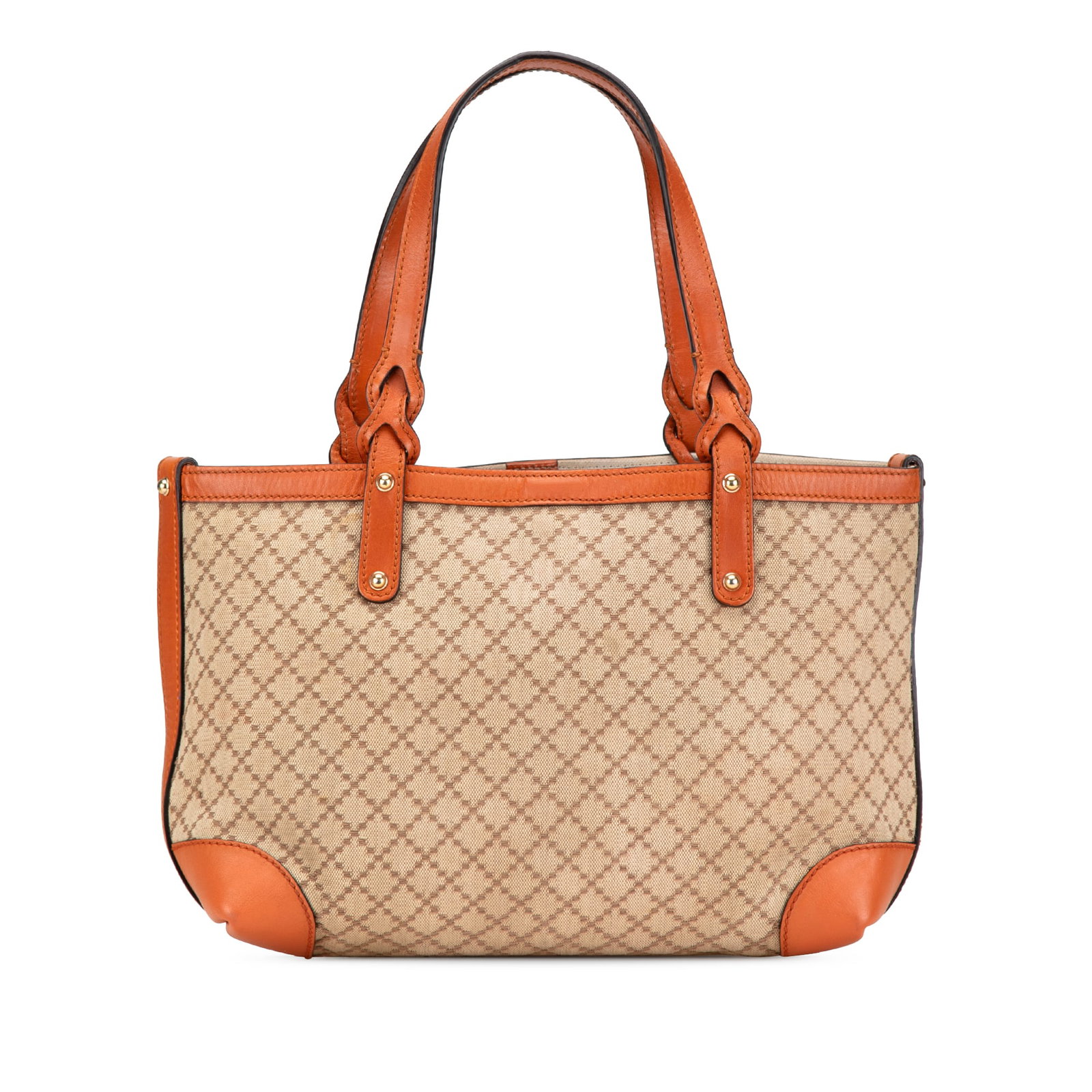 Beige GG Canvas Craft Tote Bag with Leather Trim by Gucci (1 of 10)