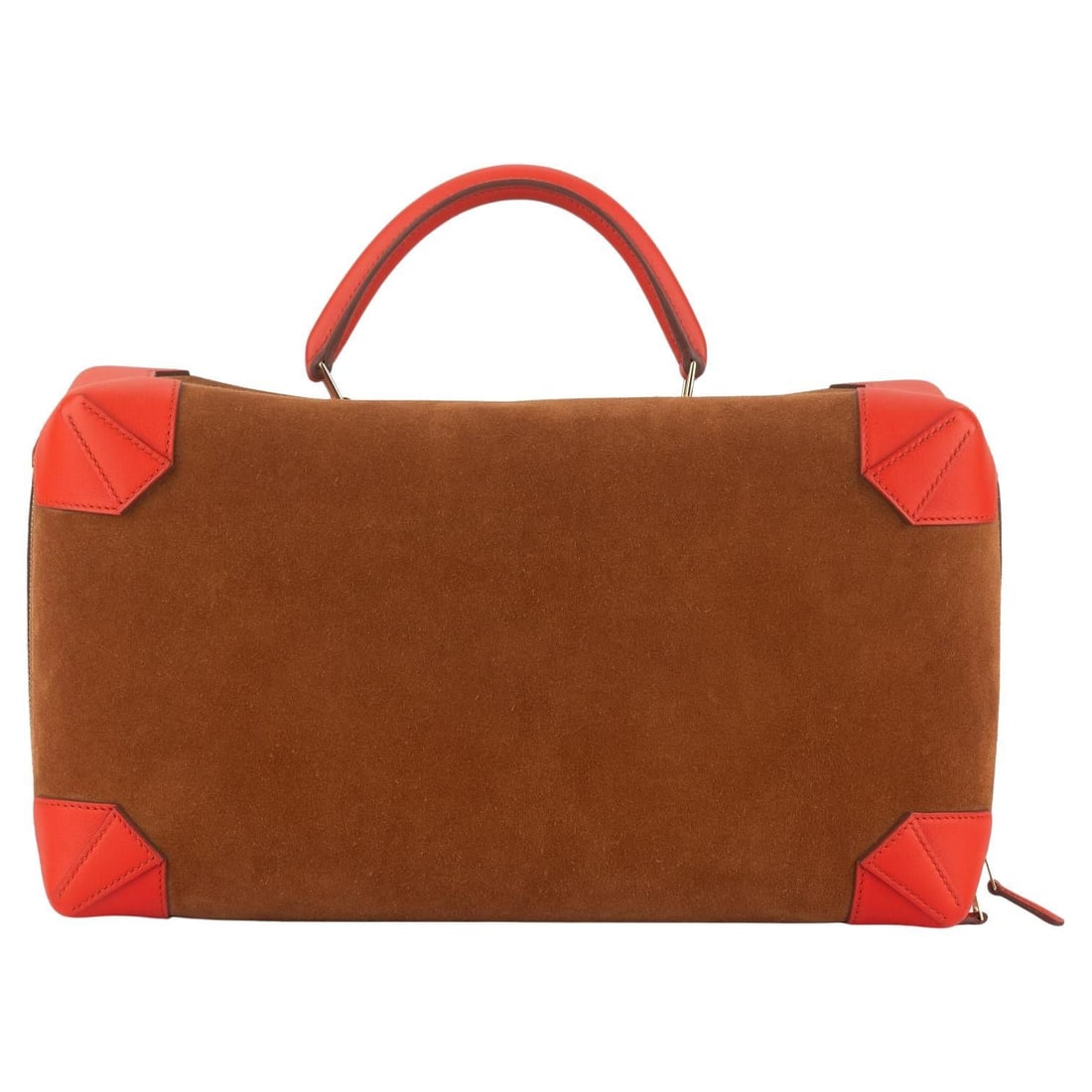 Hermes Maxibox 37 Veau Doblis Swift Calfskin Tote Chamois Capucine (1 of 15)