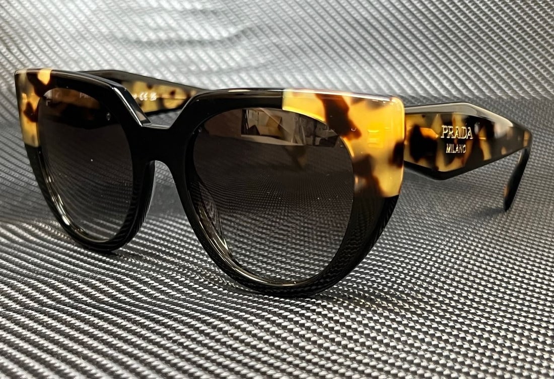 PRADA PR 14WS 3890A7 Black Gray Gradient Cat Eye Sunglasses (1 of 5)
