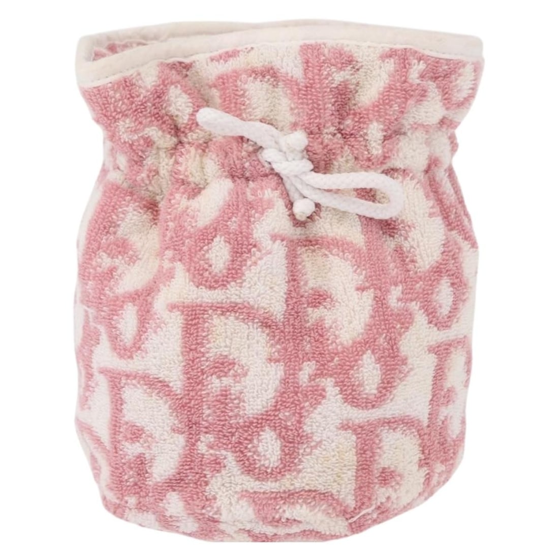 Pink Cotton Christian Dior Trotter Vintage Pouch from France (1 of 18)