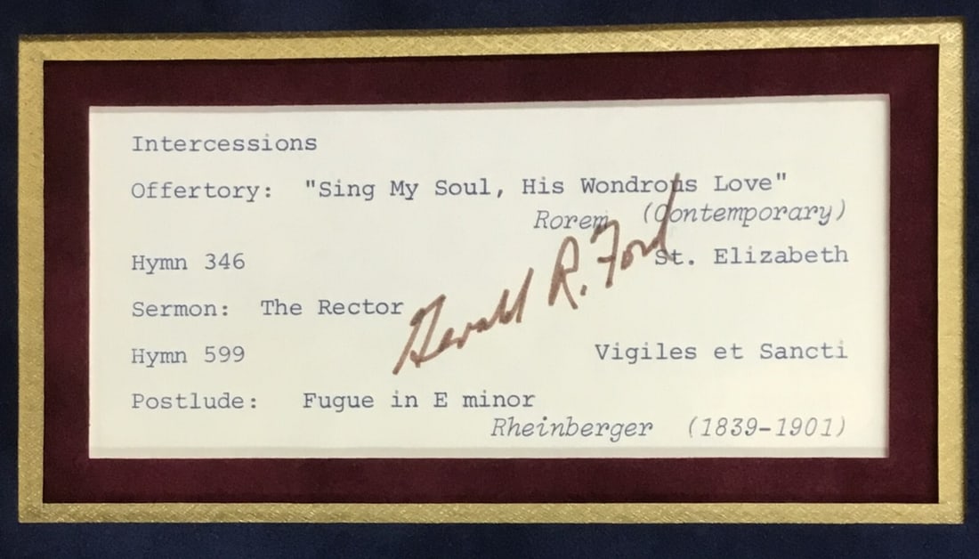 Gerald Ford Signed Document Custom Framed JSA Authentication - 4