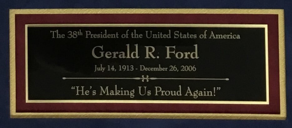 Gerald Ford Signed Document Custom Framed JSA Authentication - 5