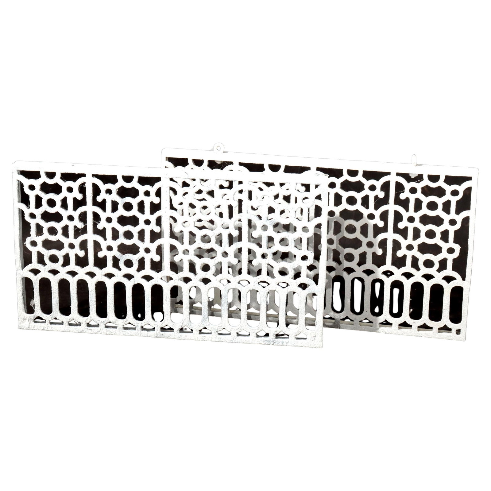 Set of 2 Antique Cast Iron Grates C1900 Classic Design (1 of 7)