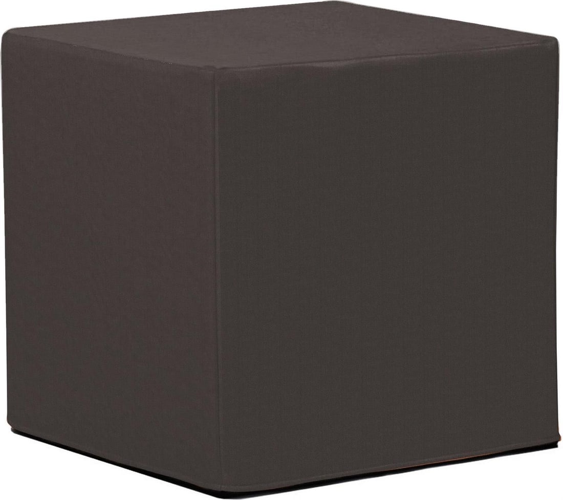 Howard Elliott Charcoal Foam Square Ottoman with Removable Cover (1 of 1)