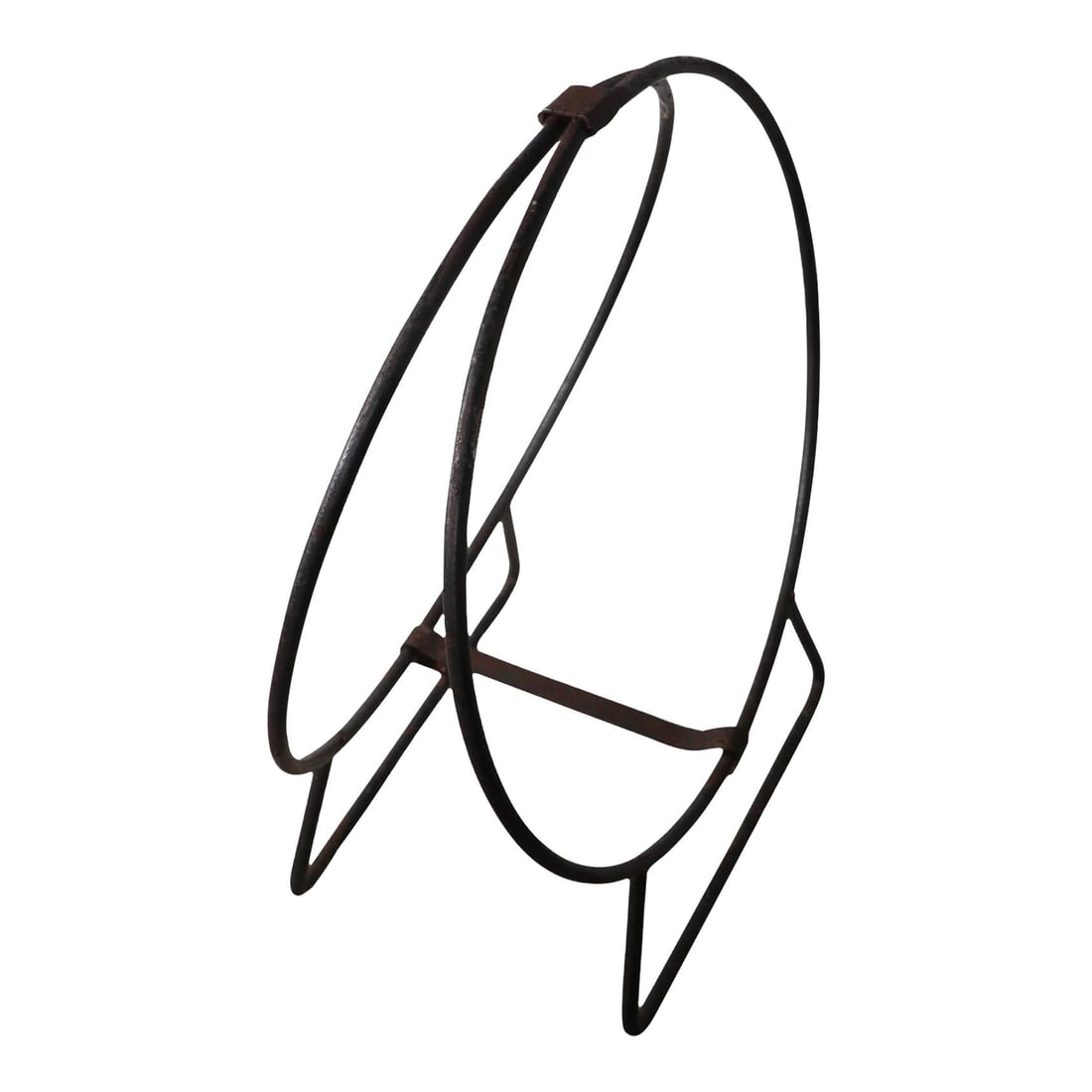 Unique Black Wrought Iron Mid Century Log Holder 24 x 28 x 13 (1 of 8)