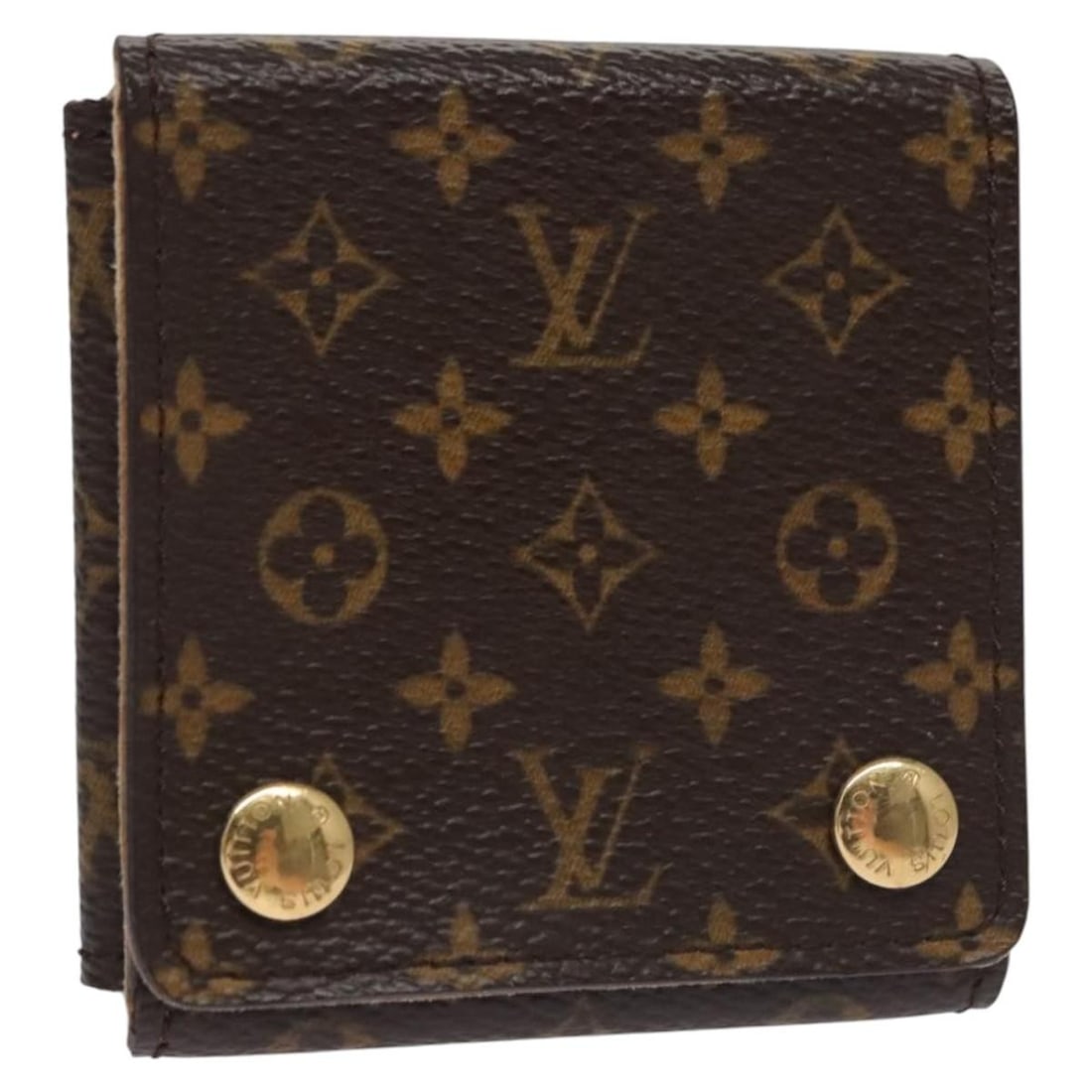 Monogram Canvas Jewelry Box by Louis Vuitton France: Monogram Canvas Jewelry Box by Louis Vuitton France This Louis Vuitton Monogram jewelry box for women is crafted from signature Monogram canvas. It features a compact and stylish design with approxima