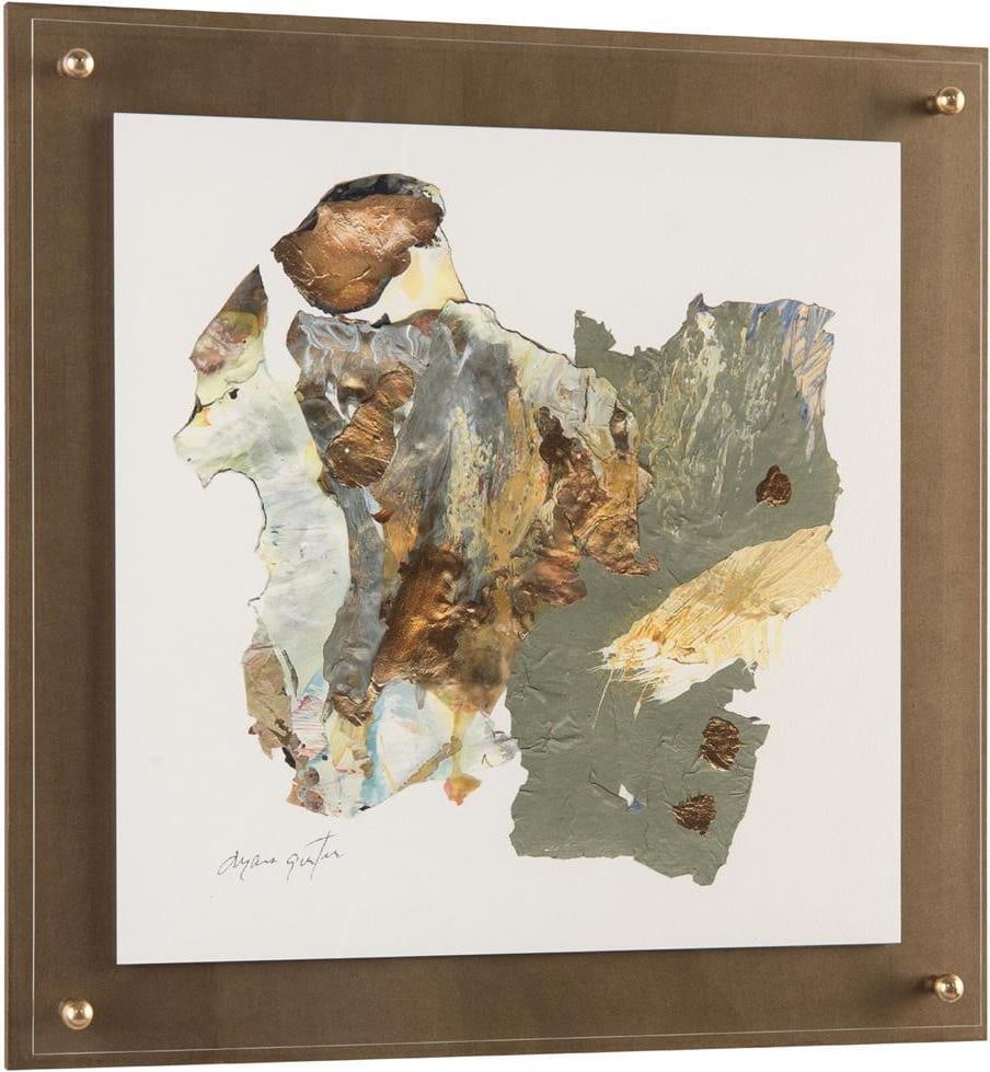 Dyann Gunter Rhapsody III Gold Acrylic Wall Art 25x25 (1 of 1)