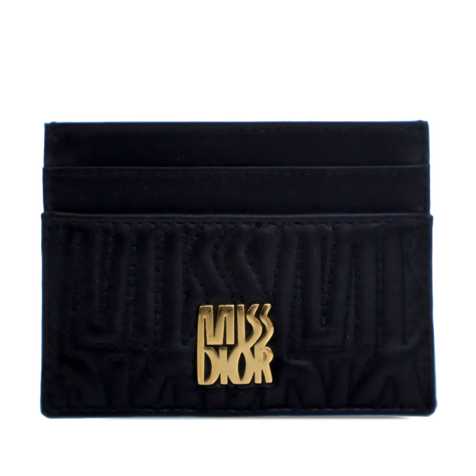 Dior Miss Dior Freesia Quilted Leather Card Holder with Gold Tone Detailing (1 of 13)
