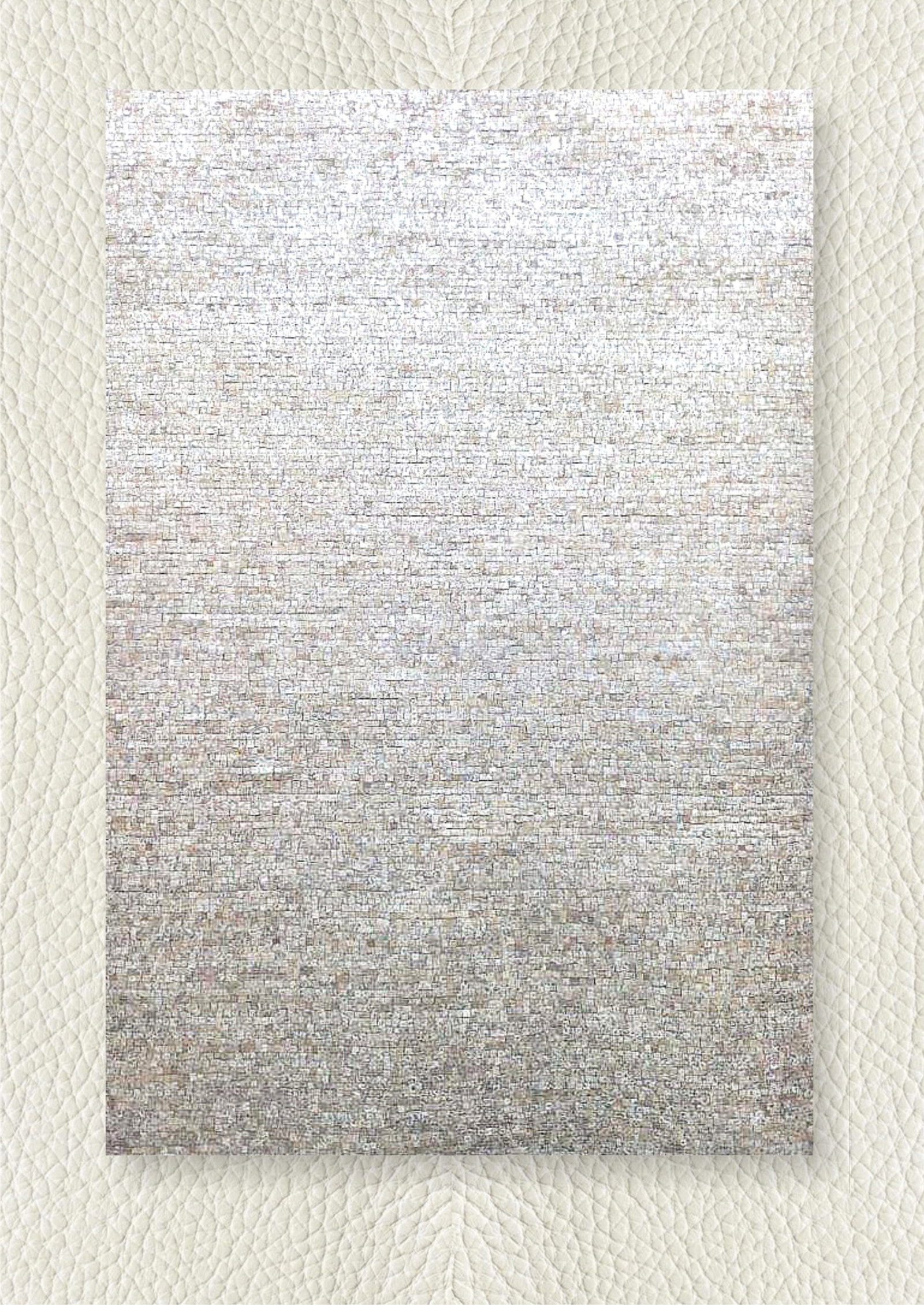 Handcrafted Ombre Mosaic Rug Genuine Hair On Leather 3FT x 5FT (1 of 1)