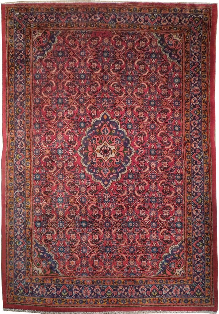 7.9 x 10.11 Persian Mashad Semi-Antique Rug (1 of 6)