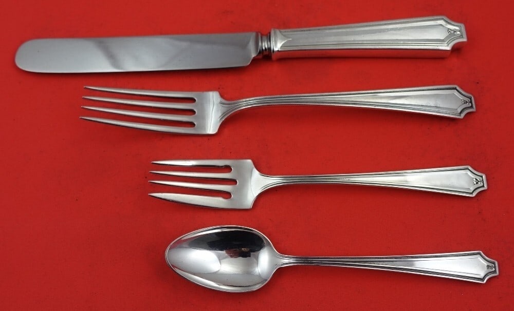 Whiting King Albert Sterling Silver 4-Piece Dinner Place Setting (1 of 2)