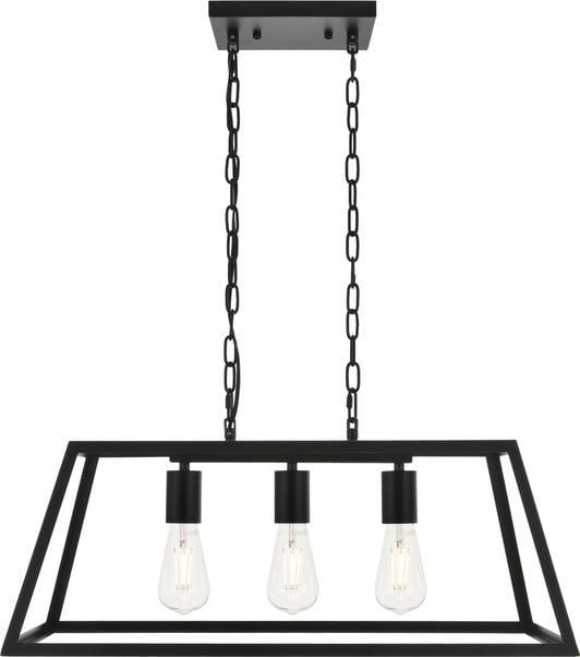 Elegant Lighting Adjustable Black Pendant Light Resolute Collection (1 of 1)