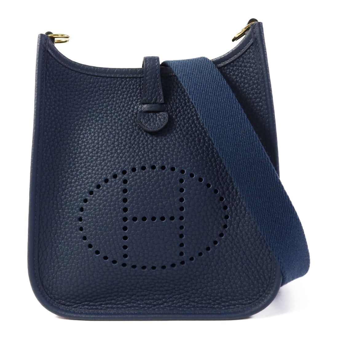 HERMES Evelyne TPM Shoulder Bag Navy Calfskin GHW (1 of 15)