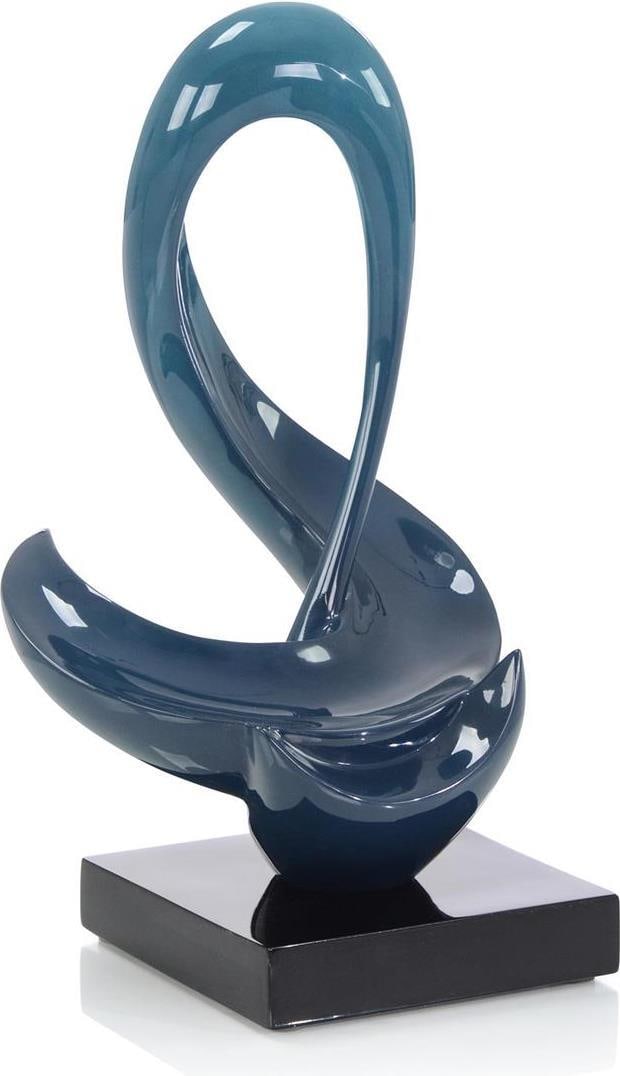 John-Richard Artistic Sinuous Loop Sculpture 19.5H 11W 10D: John-Richard Artistic Sinuous Loop Sculpture 19.5H 11W 10D This stunning Artistic Sinuous Loop Sculpture by John-Richard is a captivating piece that adds a modern touch to any decor. Crafted with prec