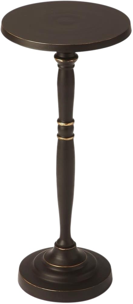 Butler Chic Round Aluminum End Table Pedestal Transitional Style (1 of 1)