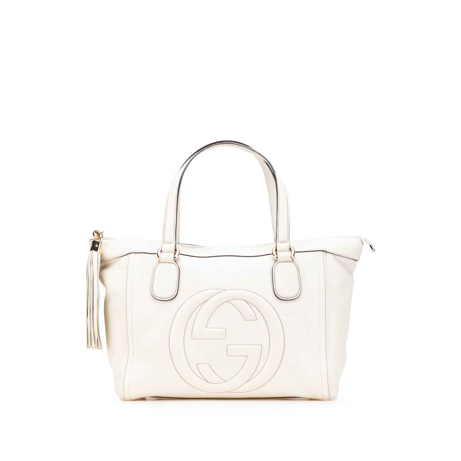 Gucci Small Leather Soho Working Tote White Bag (1 of 12)