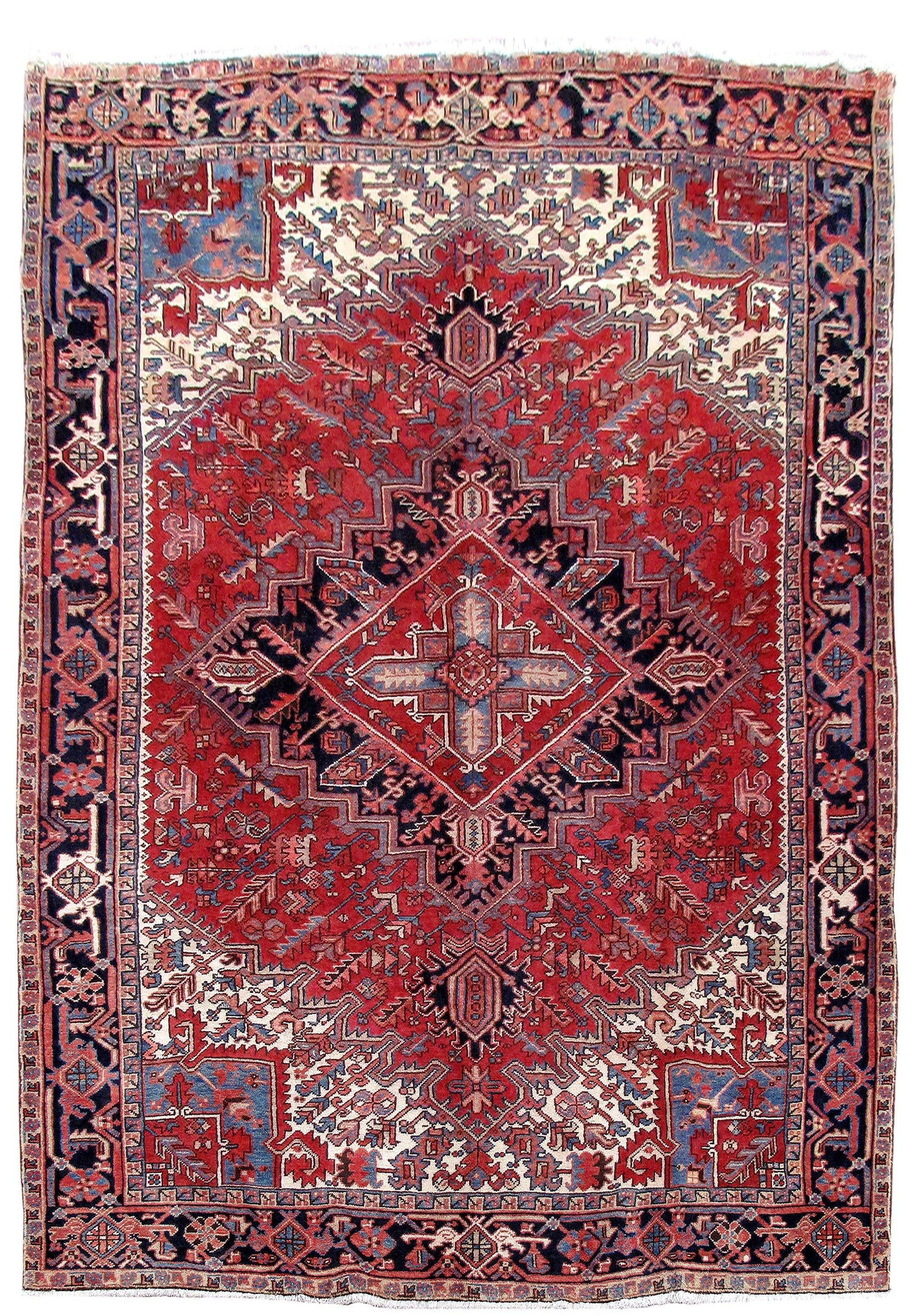 8.1 x 11.7 Ethnic Tribal Persian Heriz Handmade Rug (1 of 6)