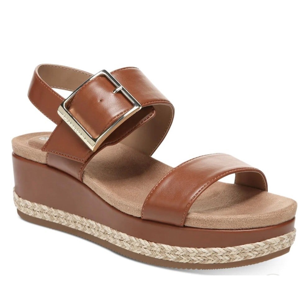 Giani Bernini Jerammie Wedge Sandals 10M Espadrille Platform Brown (1 of 5)