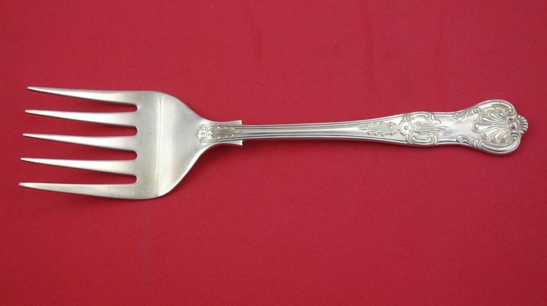 Sheffield 2006 English Estate Sterling Silver Fish Serving Fork 8 3/4" (1 of 2)