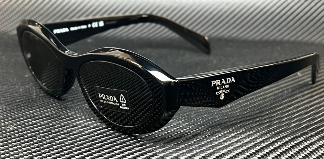 PRADA PR 26ZS 16K08Z Women's Black Sunglasses with Dark Grey Lenses (1 of 4)