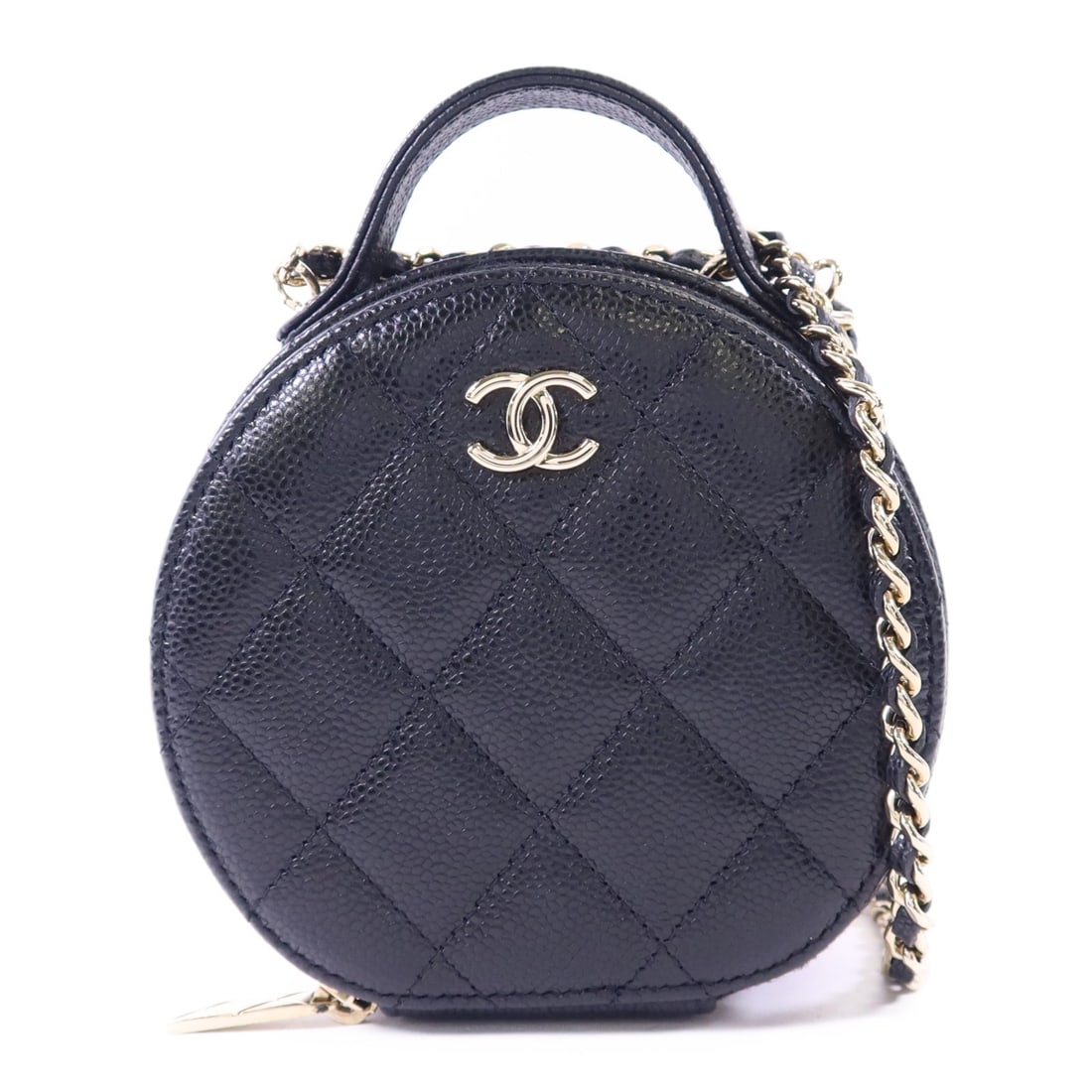 Black Calfskin Chanel AP2502 CC Two Way Shoulder Bag with Gold Hardware (1 of 17)