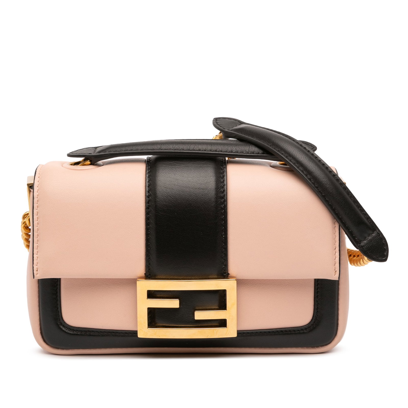 Fendi Mini Bicolor Nappa Apolo Chain Shoulder Bag Pink (1 of 11)