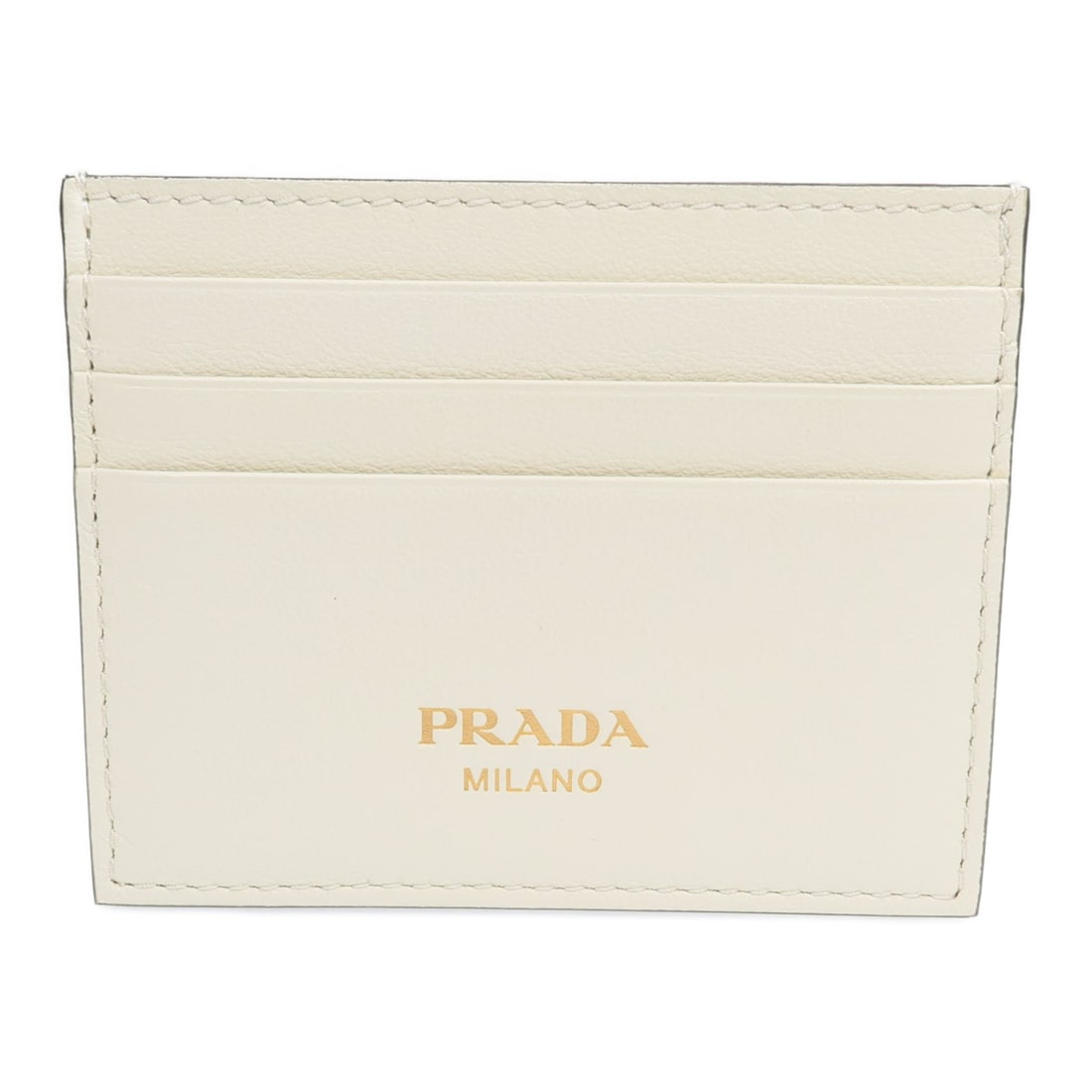 White Calfskin Leather 1MC025 Card Case by Prada (1 of 15)