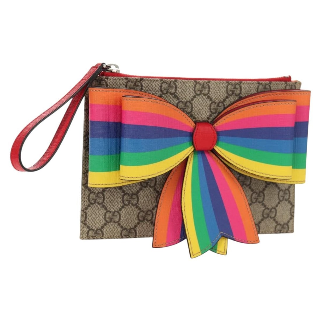 GUCCI GG Supreme Beige PVC Accessory Pouch 457233 Authentic (1 of 18)