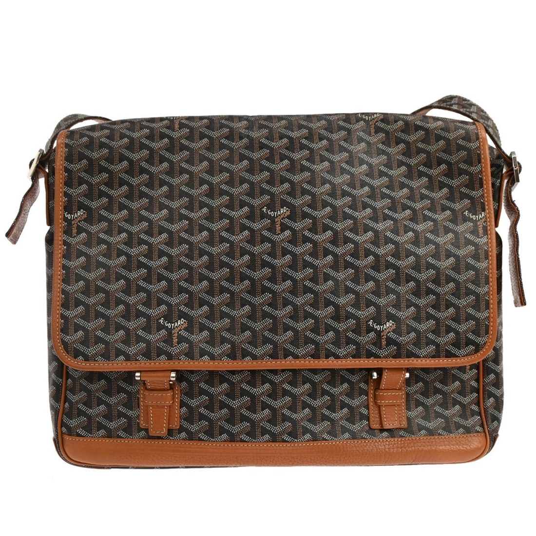 Goyard Grand Bleu GM Large Black Coated Canvas Shoulder Bag: Goyard Grand Bleu GM Large Black Coated Canvas Shoulder Bag This Goyard Grand Bleu GM shoulder bag features a spacious large size with a black coated canvas and leather exterior. It is designed for ca