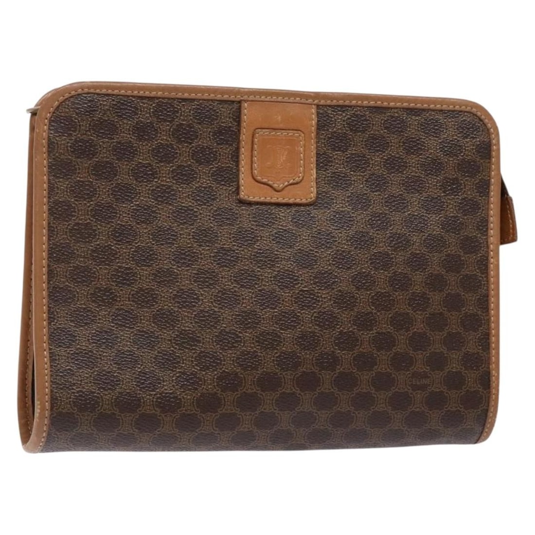 Celine Macadam Canvas and Leather Small Pochette Brown (1 of 17)
