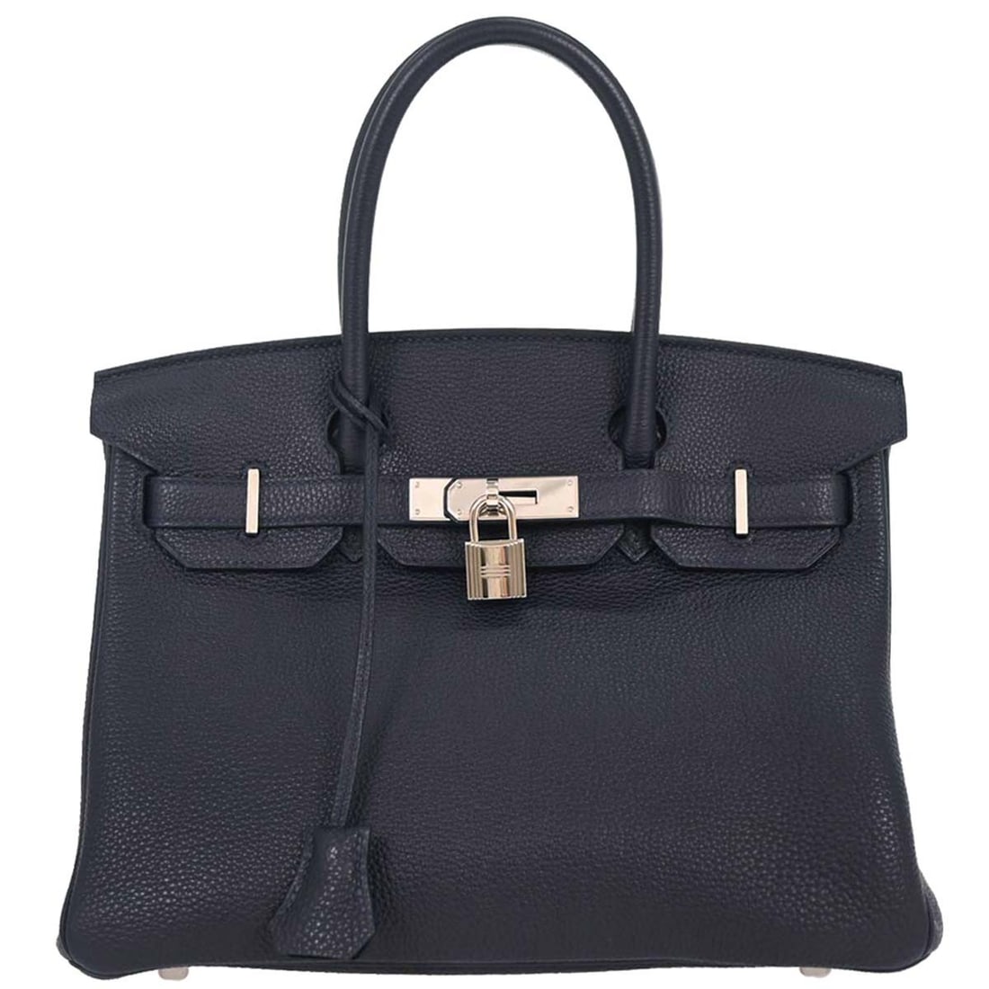 Hermes Birkin 30 Blue Nuit Togo Leather Medium Shoulder Bag with Lock (1 of 10)