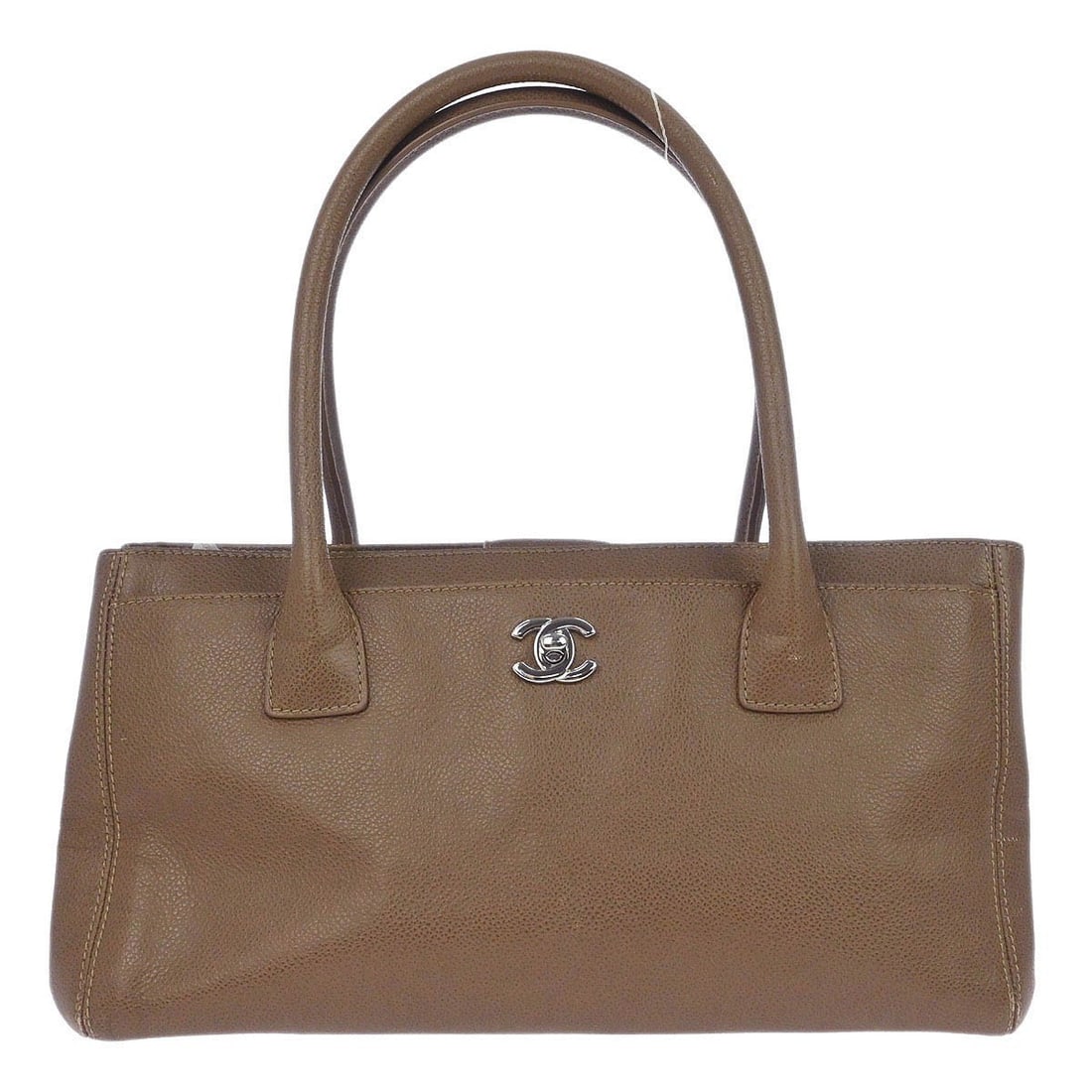 Brown Leather Medium Tote with Logo Accents by Chanel (1 of 11)