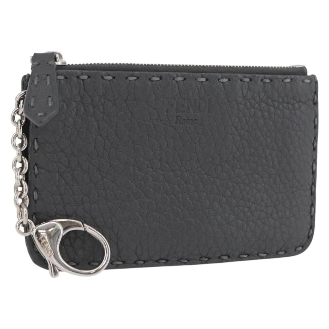 Fendi Gray Leather Women's Coin Purse with Silver Accents (1 of 18)
