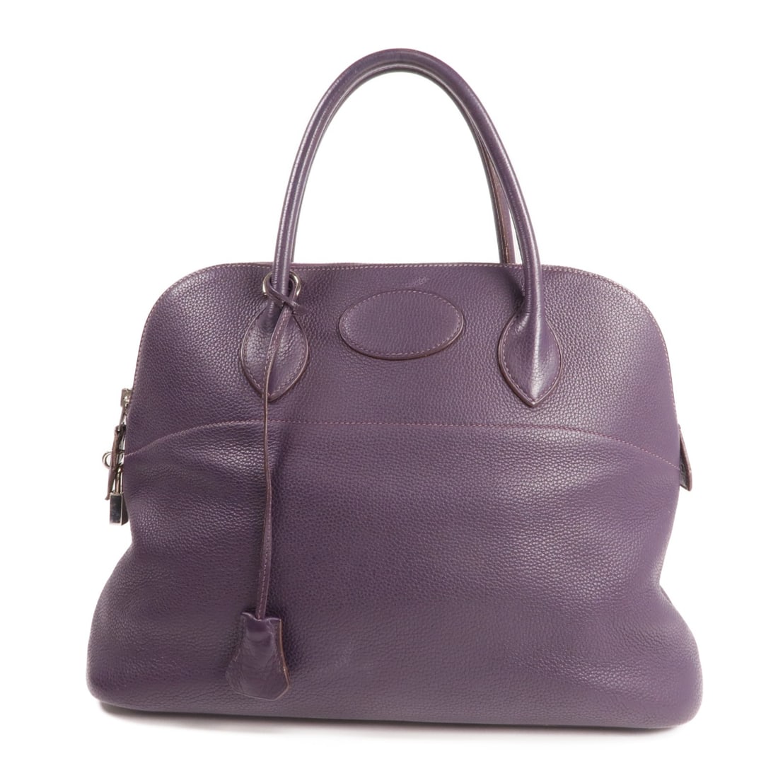 Hermes Bolide 37 Raisin Taurillon Clemence Leather Handbag with Palladium Hardware (1 of 15)
